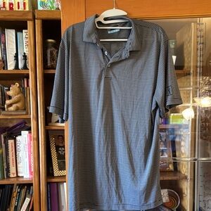 Men's Striped Polo Shirt PGA golf shirt - Gray​